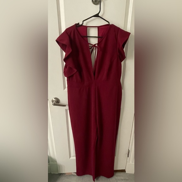 Shein red jumpsuit - Picture 3 of 3